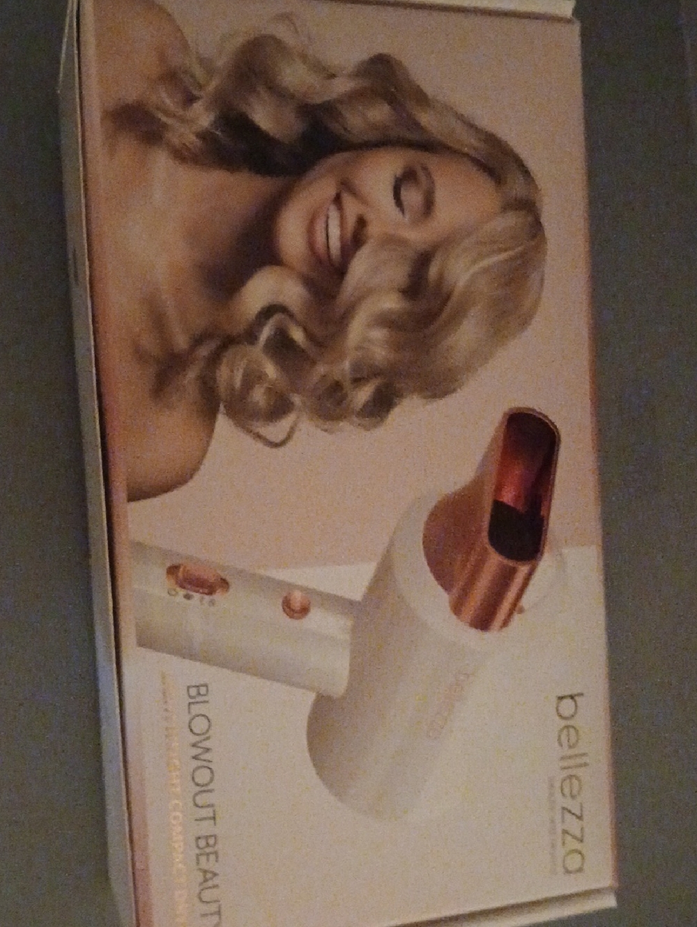 Bellezza White and Rose Gold Blowout Dryer - Salon Styling Hair Tool